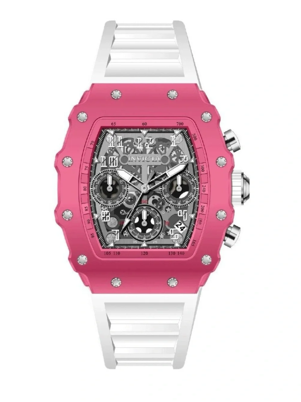 Invicta Racing 69610 Pink White Unisex Watch 40mm NWT